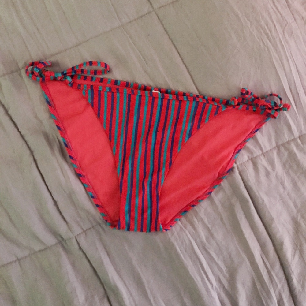 aerie Vertical Striped Tie Bikini Bottom